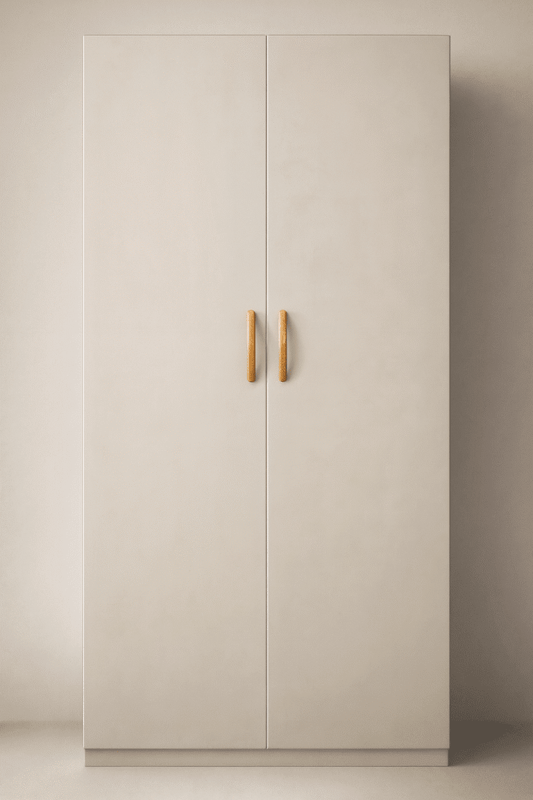 steel carcass + wooden doors