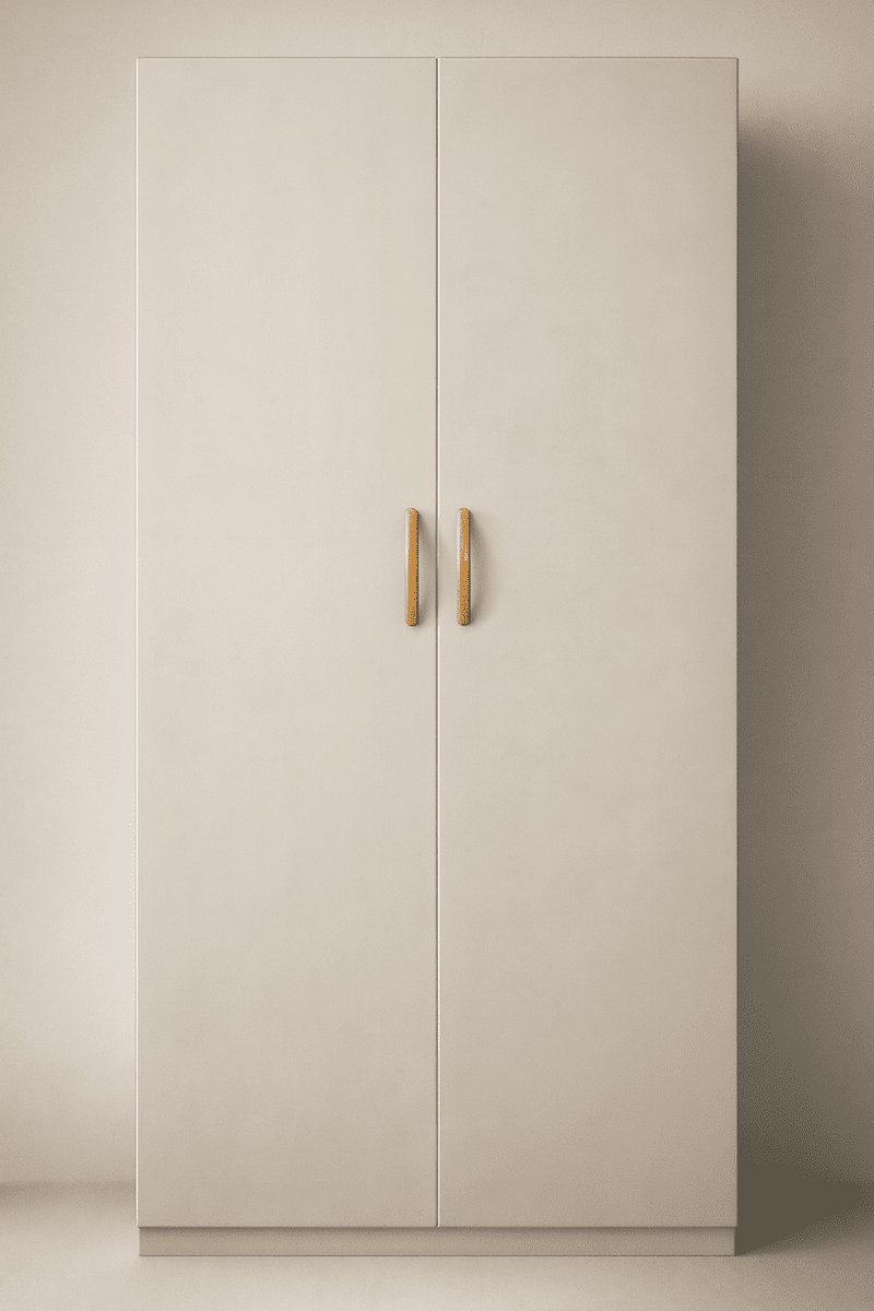 steel carcass + wooden doors